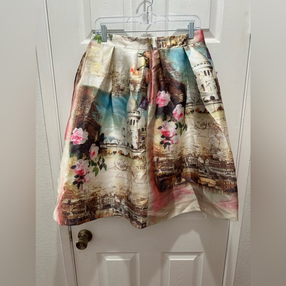 NWT Hesperus Premium Scenic print 50s style Skirt size L - Picture 2 of 7